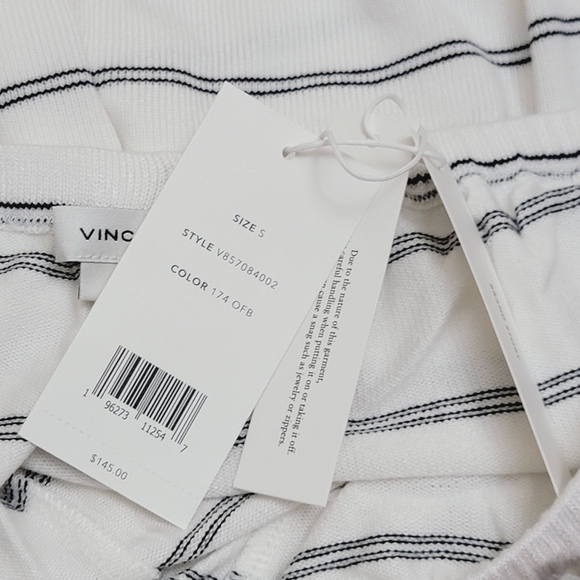 VINCE Double Chalk Stripe Drawstring Shorts - Picture 9 of 10